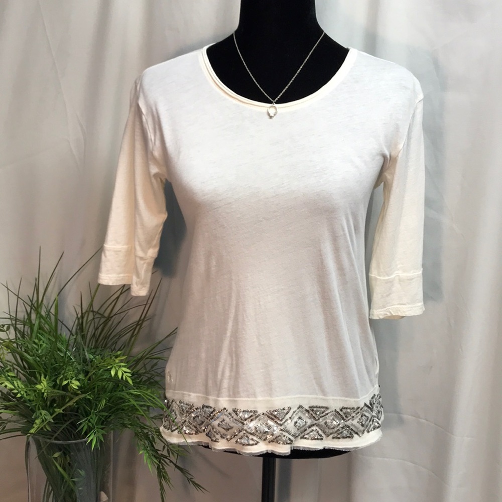 Ralph Lauren sequence cream top